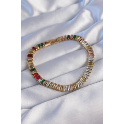 Mey İthalat® 316L Çelik Gold Renk Renkli Su Yolu Tasarımlı Bileklik