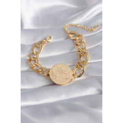 Mey İthalat® 316L Çelik Gold Renk Reşat Altın Model Samanyolu Kadın Bileklik