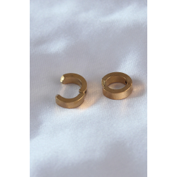 Mey İthalat® 316L Çelik Gold Renk Sıkıştırmalı Erkek Küpe