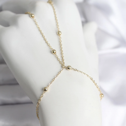 Mey İthalat® 316L Çelik Gold Renk Topçuk Zincir Model Kadın Şahmeran