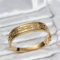 Mey İthalat® 316L Çelik Gold Renk Vintage Model Kadın Kelepçe Bileklik