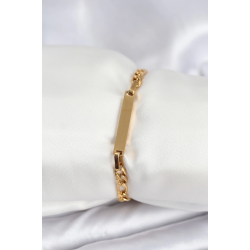 Mey İthalat® 316L Çelik Gold Renk Yazı Yazmaya Uygun Kadın Bileklik
