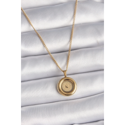 Mey İthalat® 316L Çelik Gold Renk Zincir Gold Altın Model Kadın Kolye