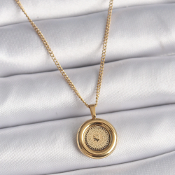 Mey İthalat® 316L Çelik Gold Renk Zincir Gold Altın Model Kadın Kolye