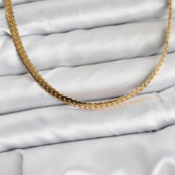 Mey İthalat® 316L Çelik Gold Renk Zincir Kadın Kolye