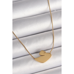 Mey İthalat® 316L Çelik Gold Renk Zincir Kuğu Model Kadın Kolye