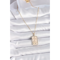 Mey İthalat® 316L Çelik Gold Renk Zincir Yengeç Burcu Zirkon Taşlı Kadın Kolye