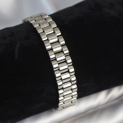 Mey İthalat® 316L Çelik Gümüş Renk 12 mm Kalınlık Erkek Bileklik