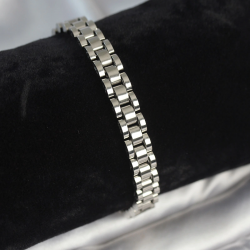 Mey İthalat® 316L Çelik Gümüş Renk 7 mm Kalınlık Erkek Bileklik