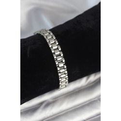 Mey İthalat® 316L Çelik Gümüş Renk 9 mm Kalınlık Erkek Bileklik