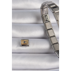 Mey İthalat® 316L Çelik Gümüş Renk Altın Göz İşlemeli Nomination Charm