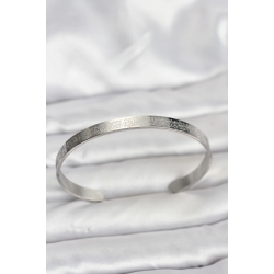 Mey İthalat® 316L Çelik Gümüş Renk Ayetel Kürsi Yazılı Bileklik