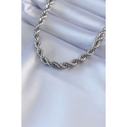 Mey İthalat® 316L Çelik Gümüş Renk Burgu Model 45 cm Kadın Kolye