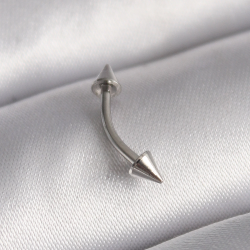 Mey İthalat® 316L Çelik Gümüş Renk Çivi Model Piercing