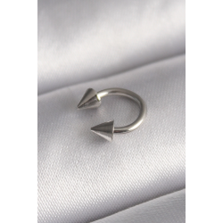 Mey İthalat® 316L Çelik Gümüş Renk Halka Çivi Model Kadın Piercing