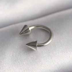 Mey İthalat® 316L Çelik Gümüş Renk Halka Çivi Model Kadın Piercing