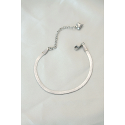 Mey İthalat® 316L Çelik Gümüş Renk İtalyan Zincirli Bileklik