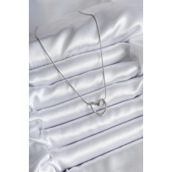 Mey İthalat® 316L Çelik Gümüş Renk Kalp Model Kadın Kolye