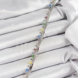 Mey İthalat® 316L Çelik Gümüş Renk Karışık Renkli Kristal Taşlı Kadın Bileklik