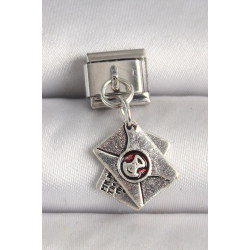 Mey İthalat® 316L Çelik Gümüş Renk Mektup Model Nomination Charm