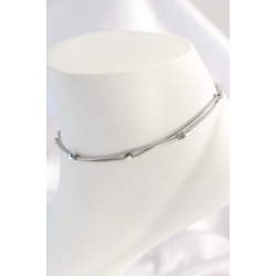 Mey İthalat® 316L Çelik Gümüş Renk Minimal Kare Model Kadın Halhal