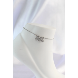 Mey İthalat® 316L Çelik Gümüş Renk Minimal Kelebek Tasarımlı Halhal