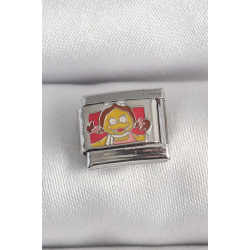 Mey İthalat® 316L Çelik Gümüş Renk Renkli Çocuk İşlemeli Nomination Charm