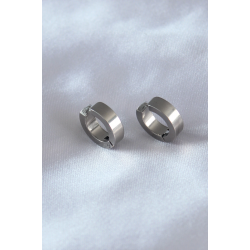 Mey İthalat® 316L Çelik Gümüş Renk Sıkıştırmalı Erkek Küpe