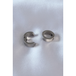 Mey İthalat® 316L Çelik Gümüş Renk Sıkıştırmalı Erkek Küpe