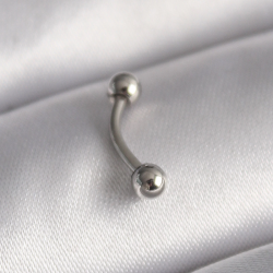 Mey İthalat® 316L Çelik Gümüş Renk Topçuk Model Piercing