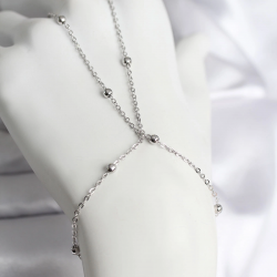 Mey İthalat® 316L Çelik Gümüş Renk Topçuk Zincir Model Kadın Şahmeran