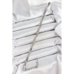 Mey İthalat® 316L Çelik Gümüş Renk Yassı Zincir Model Kadın Bileklik