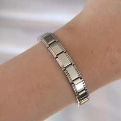 Mey İthalat® 316L Çelik Gümüş Renk Yazısız Nomination Model Kadın Bileklik