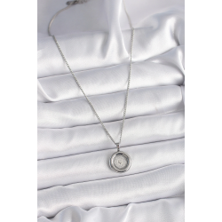 Mey İthalat® 316L Çelik Gümüş Renk Zincir Gümüş Renk Altın Model Kadın Kolye