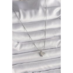 Mey İthalat® 316L Çelik Gümüş Renk Zincir Kalp Figür Kadın Kolye