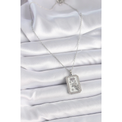 Mey İthalat® 316L Çelik Gümüş Renk Zincir Koç Burcu Zirkon Taşlı Kadın Kolye