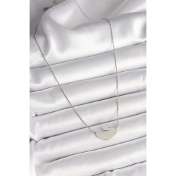 Mey İthalat® 316L Çelik Gümüş Renk Zincir Kuğu Model Kadın Kolye