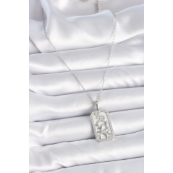 Mey İthalat® 316L Çelik Gümüş Renk Zincir Oğlak Burcu Zirkon Taşlı Kadın Kolye