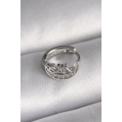 Mey İthalat® 316L Çelik Gümüş Renk Zirkon Taşlı Ay Yıldız Model Tragus Piercing