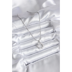 Mey İthalat® 316L Çelik Gümüş Renk Zirkon Taşlı Kadın Kolye