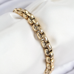 Mey İthalat® 316L Çelik Halat Zincir Model Gold Renk Kadın Bileklik