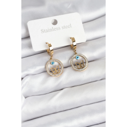 Mey İthalat® 316L Çelik Halka Kelebek Kadın Küpe