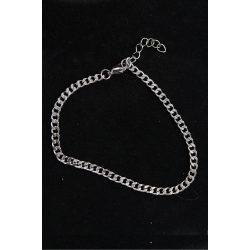 Mey İthalat® 316L Çelik İnce Klasik Model Gümüş Renk Erkek Bileklik