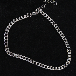 Mey İthalat® 316L Çelik İnce Klasik Model Gümüş Renk Erkek Bileklik