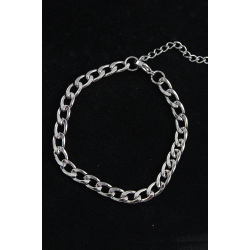 Mey İthalat® 316L Çelik Kalın Klasik Model Gümüş Renk Erkek Bileklik