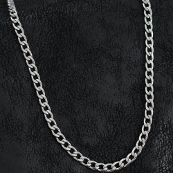 Mey İthalat® 316L Çelik Kalın Klasik Zincir Model Gümüş Renk Erkek Kolye