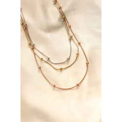 Mey İthalat® 316L Çelik Karışık Renkli Topçuk Tasarımlı Çoklu Kolye