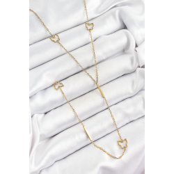 Mey İthalat® 316L Çelik Kelebek Figürlü Y Model Gold Renk Kadın Kolye