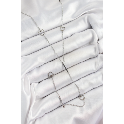 Mey İthalat® 316L Çelik Kelebek Figürlü Y Model Gümüş Renk Kadın Kolye