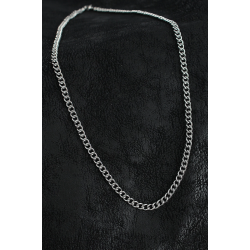 Mey İthalat® 316L Çelik Klasik Oval Zincir Model Gümüş Renk Erkek Kolye